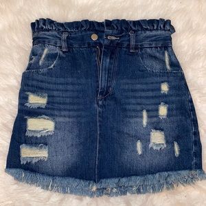 Denim mini skirt size S NWT